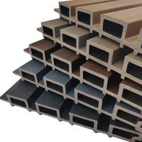 Panneau mural extérieur composite WPC imperméable et écologique, panneau de bardage à lamelles cannelées en co-extrusion pour la décoration extérieure