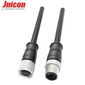 Jnicon M12 штекер-соединитель 5A 60V водонепроницаемый IP68 Xlr разъем <span class=keywords><strong>2pin</strong></span> Электрический 4Way кабель для силового применения - Product Image 1