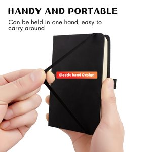 Carnet de notes personnalisé en cuir PU A6 A7, mini-journal à couverture rigide avec pages lignées et fermeture élastique <span class=keywords><strong>pour</strong></span> les voyages et les affaires - Product Image 2