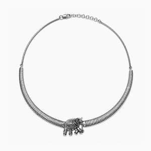 925 Sterling Silver Lightweight Designer Necklace Handmade Contemporary Silver Jewelry - Product Image 3