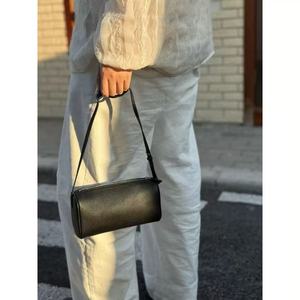 Niche Designer Premium Cylinder Pencil Bag Women's Fashion Top Handle Handbag Open <b>Light</b> Luxury Elegant Shoulder Purse Polyester - Product Image 4
