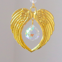 Pendentif en verre fait main Ailes d'ange Arbre de vie pour les occasions d'amour