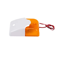 Sirène stroboscopique filaire compacte 12V OEM personnalisée en ABS orange clignotante pour système d'alarme incendie et antivol domestique