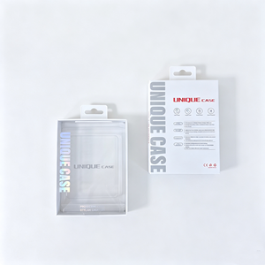 Boîte d'emballage personnalisée unique en PET transparent avec fenêtre pour étui de téléphone pliable, boîte de vente au détail avec trou de suspension - Product Image 5