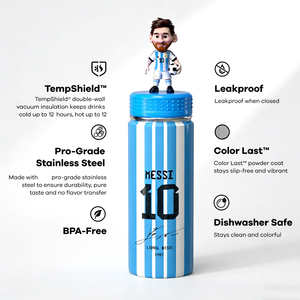 ZREGGUR Vaso Térmico Personalizable al por Mayor <span class=keywords><strong>de</strong></span> Acero Inoxidable <span class=keywords><strong>de</strong></span> 18oz, Botella Deportiva Aislada al Vacío a Prueba <span class=keywords><strong>de</strong></span> Fugas, Regalo para Fanáticos del Fútbol, <span class=keywords><strong>Messi</strong></span> - Product Image 3