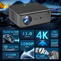 Projecteur vidéo Full HD Voxflix VF71 1080P Smart Android Auto Focus Correction Keystone Projecteur de cinéma maison