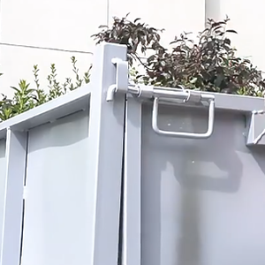 מכולת לוגיסטיקה מתקפלת ממתכת בעיצוב הניתן לערום עם מערכת נעילת דלתות אבטחה, מכולת משטחים מפלדה מתקפלת - Product Image 5