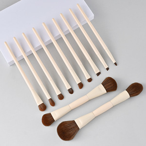 ชุดแปรงแต่งหน้า11ชุดแปรงแต่งหน้าสีครีมโลโก้ออกแบบได้ตามต้องการ - Product Image 3