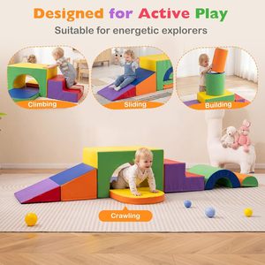 CZFIT - Cubierta de Cuero PU Ecológica para Bloques de Juego Interiores, Equipo de Juego Suave para Niños, Túnel para Jardín de Infancia - Product Image 6
