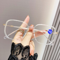 2025 unisexe ultra-léger lunettes de lecture unisexe carré plein cadre bleu lumière bloquant lunettes Vintage rétro presbytie lunettes
