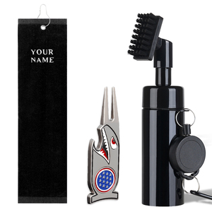 Ensemble cadeau de golf personnalisé à prix d'usine, serviette de golf en microfibre magnétique, brosse de golf promotionnelle - Product Image 3