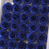 Fleur artificielle en soie rose avec paillettes dorées, tête de fleur de rose en soie, lumineuse, décoration de mariage à domicile, décoration de fête, vente en gros