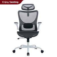 Chaise de bureau ergonomique en maille de haute qualité, best-seller, confortable, avec support lombaire, appui-tête réglable, design moderne