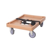 Chariot de service isotherme avec roues à frein pour conteneurs chauffants