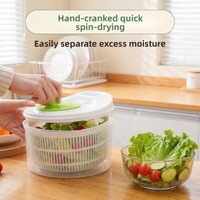 Handmatige plastic groente- en fruitsaladecentrifuge, afgietmand, aardappelrasp en -snijder