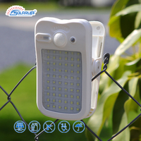 Lampe à pince solaire LED étanche IP65 avec capteur de lumière et de mouvement, portable, pour jardin extérieur, rechargeable