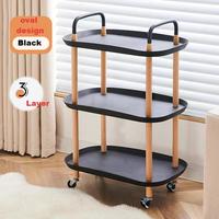 Chariot de rangement mobile multicouche pour la cuisine Chariot utilitaire facile à poser au sol pour la chambre à coucher, le salon et le dortoir.