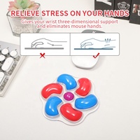 Tapis de souris en forme de moulin à vent, tapis de souris de dessin animé, tapis de souris transparent rouge cristal, repose-poignet, tapis de souris de jeu pour la maison et le bureau