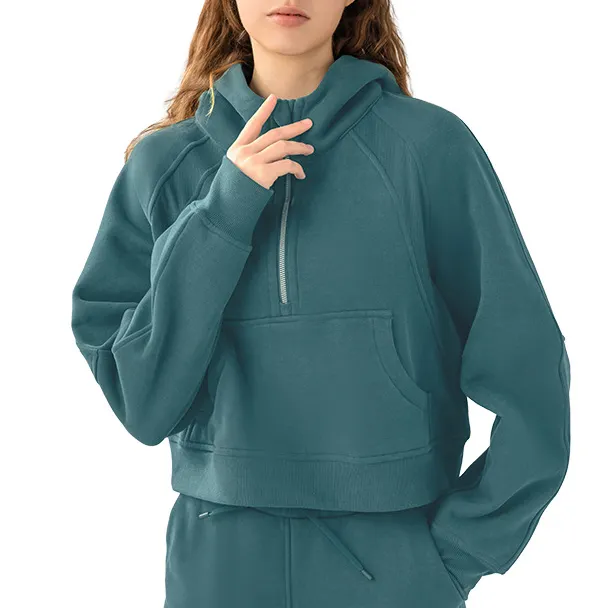 Sweat à capuche femme zip chemises à manches longues pull de course en gros fille veste de yoga sport culture polaire entraînement veste de sport femmes