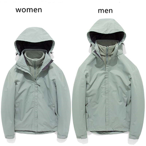 Chaqueta de <span class=keywords><strong>montaña</strong></span> 3 en 1 OEM para hombre y <span class=keywords><strong>mujer</strong></span>, impermeable para exteriores, cortavientos, forro polar, impermeable, hecho de fábrica - Product Image 3