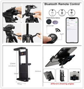 Trépied professionnel en gros, trépied portable universel pour appareil photo, smartphone, tablette avec sac <span class=keywords><strong>de</strong></span> transport et télécommande - Product Image 3