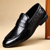Chaussures décontractées habillées pour hommes en PU souple, style marche, à bout pointu, pour l'été et l'automne, vente en gros d'usine à prix abordable