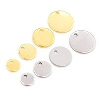 Plaques ovales en acier inoxydable, étiquettes, plaques logo, pendentifs plaqués or pour colliers, accessoires et composants DIY