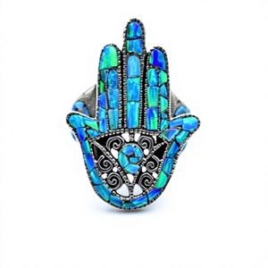 Bague en argent sterling opale aurore faite à la main, taille 11 US, bijoux en pierres précieuses naturelles pour femmes, vente en gros - Product Image 1