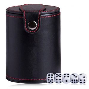 Vasos de Dados Personalizados al por Mayor de Cuero PU con Logotipo Grabado para Juegos de Mesa - Product Image 2