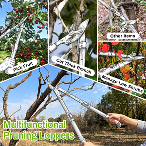 6 Level <strong>Telescopic</strong> <strong>Loppers</strong> 65 Manganese Steel Heavy Duty Branch Trimmer Rubber Anti-Slip Grip Hedge Shears Garden Fruit <strong>Tree</strong> - Product Image 5