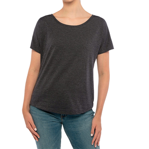 Camisetas de Mujer al por Mayor, Tops Casuales Deportivos Transpirables de Jersey, Camisetas Holgadas Sólidas para Chicas con Logotipo para Ropa Urbana - Product Image 2