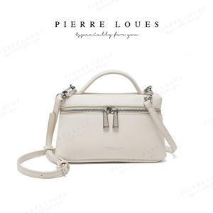 Bolso Cruzado para Mujer Pierre Loues, Gran Capacidad, Cierre de Cremallera, Uso Diario, Estilo Cuero Blanco - Product Image 4