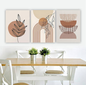 Quadri su Tela con Stampe di Foglie in Stile Bohémien Moderno e Minimalista, Poster Astratti per Arredamento Soggiorno - Product Image 4