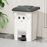 Poubelle à pédale en plastique PP de 50L, corbeille à papier, poubelle à déchets