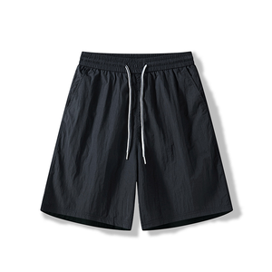 Shorts de qualité supérieure, confortables, tendance, doux, simples, modernes, avec logo personnalisé, en nylon, pour hommes, pour les loisirs - Product Image 2