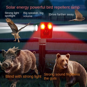 Новый четырехсторонний прожектор, солнечная сигнализация с Wi-Fi, материал ABS, высокая громкость 130 дБ, устройство для изгнания нечистой силы животных - Product Image 2