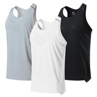 Chaleco Deportivo de Verano sin Mangas para Hombre, Tejido Vintage de Alta Calidad, 100% Poliéster, Cuello Redondo, Secado Rápido, Venta al Por Mayor, Camisetas de Fitness 3D