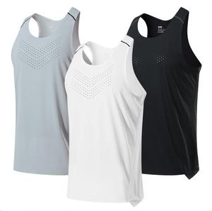 Chaleco Deportivo de Verano sin Mangas para Hombre, Tejido Vintage de Alta Calidad, 100% Poliéster, Cuello Redondo, Secado Rápido, Venta al Por Mayor - Product Image 4