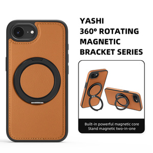 360 xoay da chân đế điện thoại Bìa trường hợp đối với iPhone 16e,OEM Leather <span class=keywords><strong>Case</strong></span> với mạnh mẽ Magnetic bìa cho iPhone 16 - Product Image 3