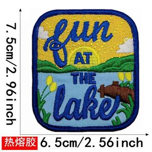 High Quality <b>Iron</b> on Embroidery Merrow Rock Car Truck Cowboys Patch for Outdoor Overcoat Hat Decoration - Product Image 3