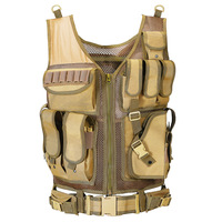 Chaleco Táctico de Caza Newtecharmor Oxford de Nailon con Malla Exterior, Liberación Rápida, Multifuncional y Protector