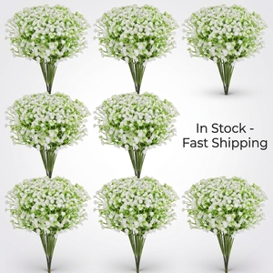 OH ARTS <span class=keywords><strong>Fiori</strong></span> Artificiali di Gypsophila Bianca Effetto Reale, All'ingrosso, in Plastica Morbida, per Decorazioni Nuziali e Riempimento Floreale - Product Image 1