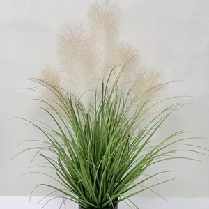 Pianta Artificiale in PVC di Erba Cipollina in Vaso, Verde, 30-100cm, per Decorazione di Casa, Centro Commerciale e Giardino - Product Image 4