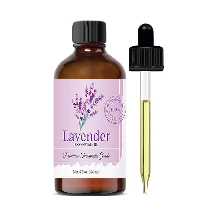 Premium Glass Dropper 100% Pure Natural Lavender Essential Oil