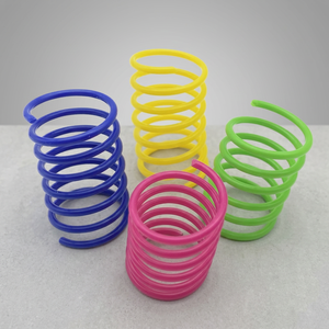 Vente en gros usine : Jouets interactifs pour chats à ressort en spirale, en plastique écologique, simples et solides, pour toutes les occasions, favorisant le mouvement des animaux de compagnie - Product Image 5