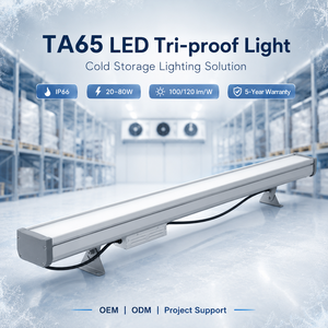 Éclairage LED Tri-proof pour Chambre Froide Industrielle, Sans Scintillement, Étanche IP66, Verre Trempé 4mm, Barre Linéaire, Garantie <span class=keywords><strong>5</strong></span> Ans - Product Image 2