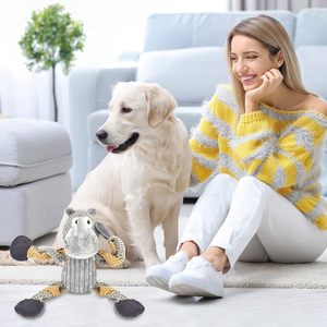 Jouets à mâcher pour animaux de compagnie, jouets en peluche écologiques résistants à la mastication pour chiens - Product Image 6