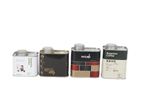Direttamente 80-500g di qualità alimentare quadrato in metallo vuoto lattina valvola aria personalizzabile <span class=keywords><strong>per</strong></span> il caffè in grani di <span class=keywords><strong>oliva</strong></span> <span class=keywords><strong>olio</strong></span> di tè contenitore di imballaggio - Product Image 3