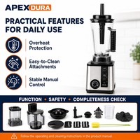 Mixeur de cuisine professionnel 4,0 L 10-en-1 220-240 V 50/60 Hz pour distributeurs et chaînes de magasins, commande en gros de robots culinaires