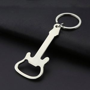 Llavero Destapador de Botellas de Metal con Forma de Guitarra, Grabado Láser Personalizado con LOGO, Pequeño Regalo Promocional Publicitario - Product Image 4